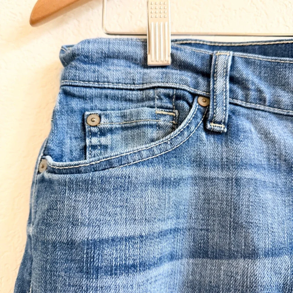 7 For All Mankind Roxanne Slim Straight Leg‎ Jeans Medium Wash Blue Size 30
